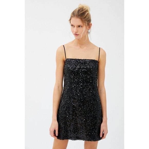Urban Outfitters Kyle Sequin Mini Dress Size M - Picture 1 of 7